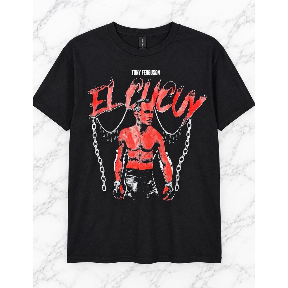 Gildan Tony Ferguson El Cucuy T-Shirt Mens M Black MMA UFC Graphic
